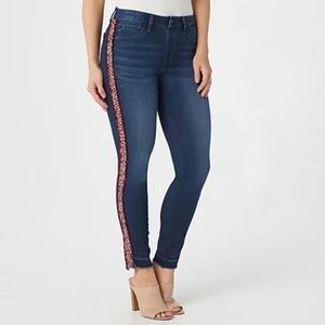 Laurie Felt dark wash jeans with sequin sides
